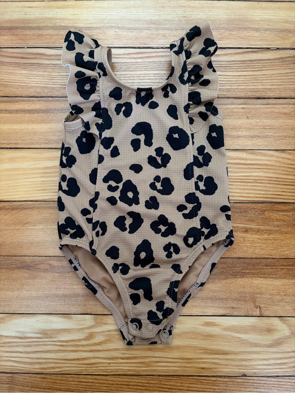 Jumping Beans leopard print ruffle baby swimsuit - 12m